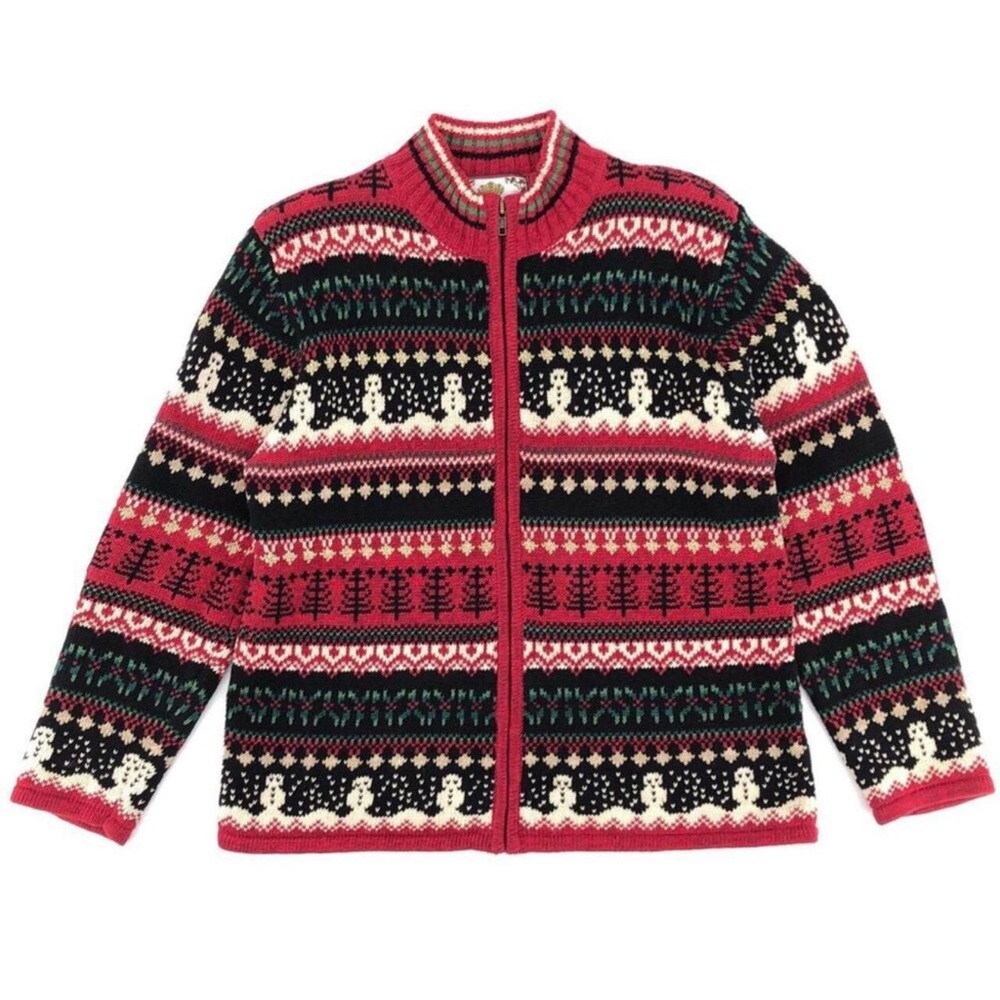 Y2k vintage Christmas cardigan sweater 2000s